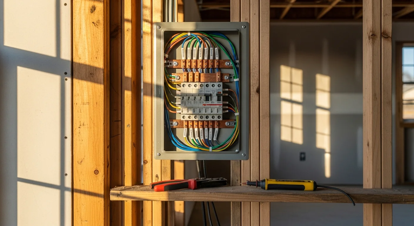 Residential electrical wiring installation
