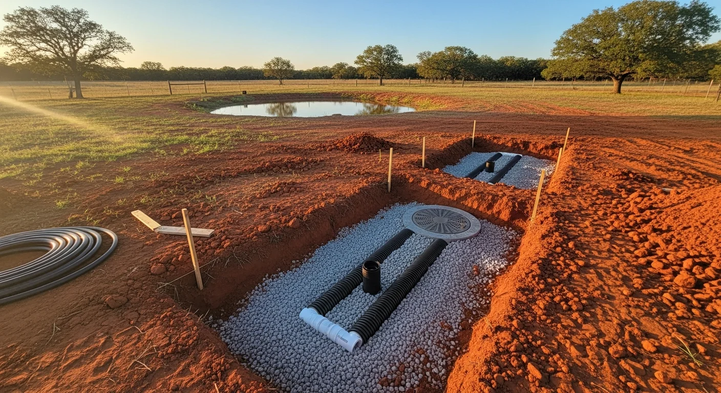 Septic system installation and water well drilling equipment