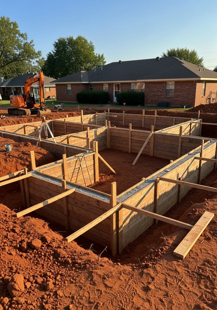 A professional service team member in front of a Cleveland County home or property.