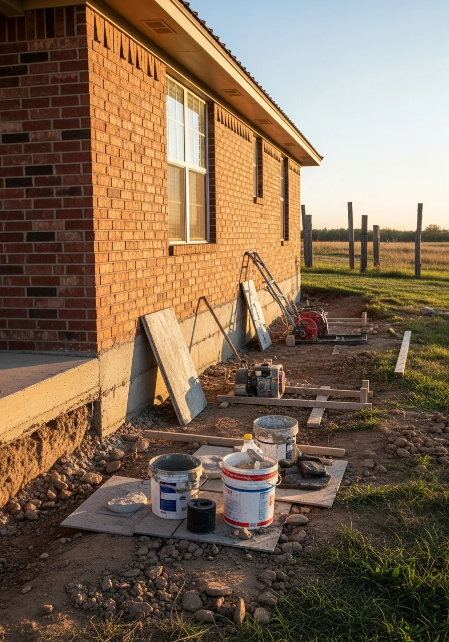 A service professional standing in front of a Payne County home or property.